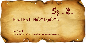Szalkai Mátyás névjegykártya